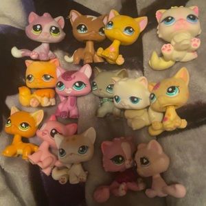 Littlest pet shop toys LPS lot of cats
